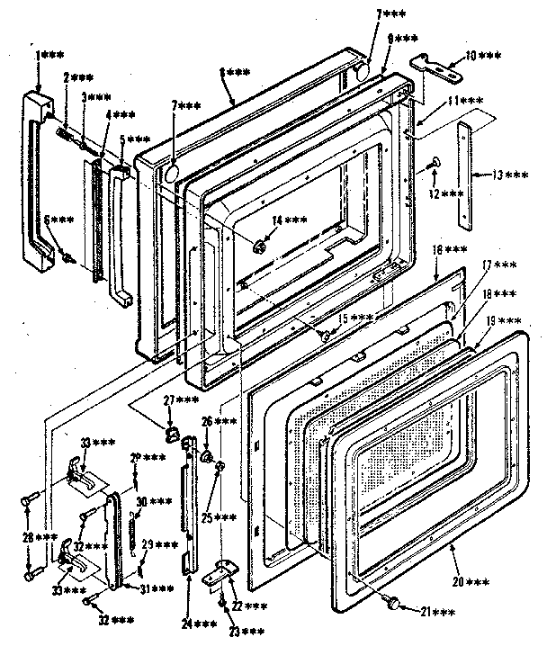 Kenmore 9117878311 door parts diagram