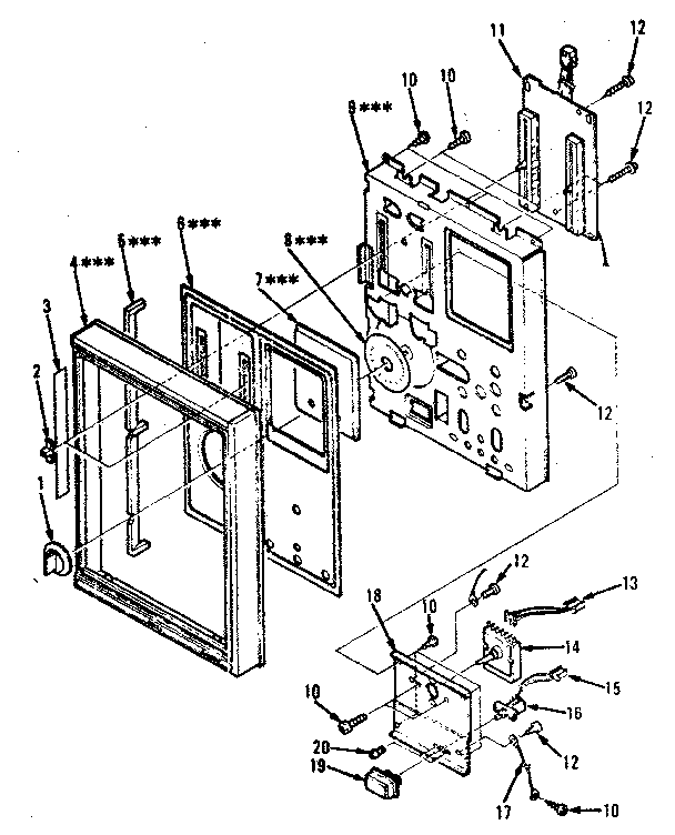 Kenmore 9117878311 control panel parts diagram