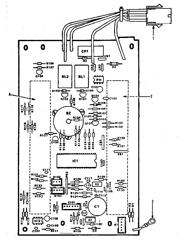 Kenmore 9117878311 power and control circuit board no. 12338 diagram