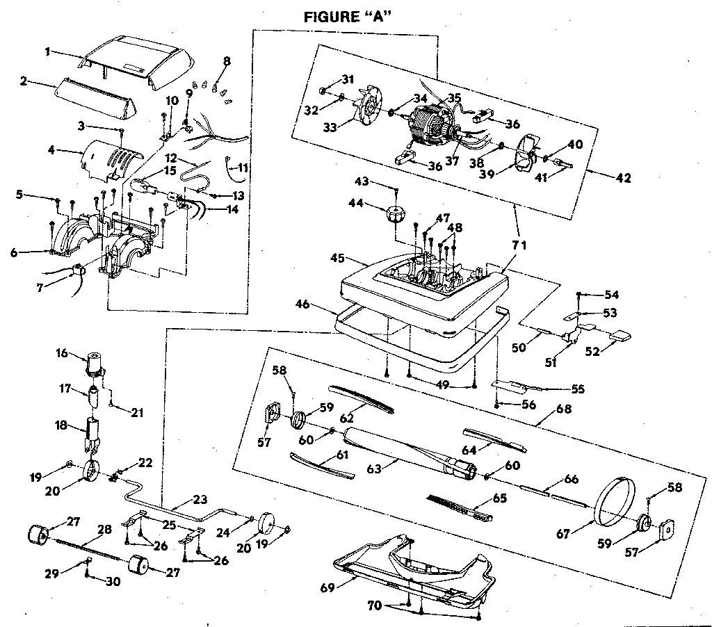 Kenmore 1753287181 nozzle and motor assembly diagram