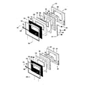 Kenmore 8504258390 black glass doors 850.4238390, 4258390, 4278390, 4298390 diagram