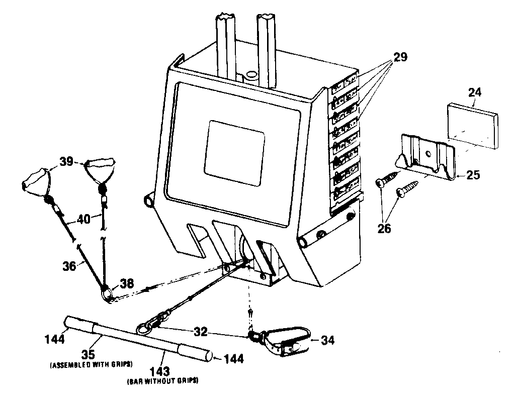 DP 2000 WALL UNIT accessories diagram