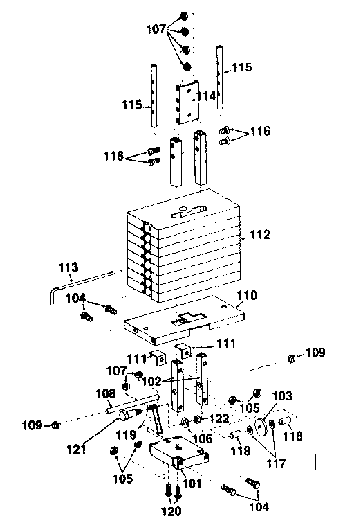 DP 2000 WALL UNIT base assembly diagram