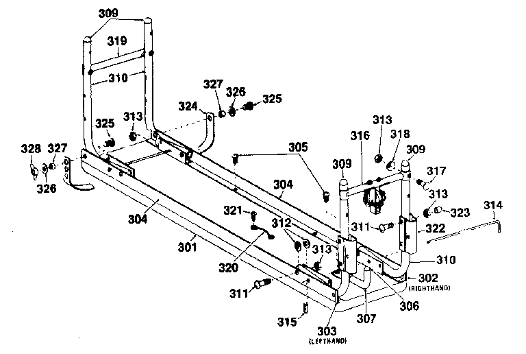 DP 2000 WALL UNIT bench assembly diagram