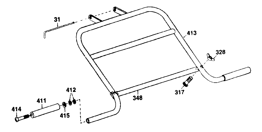 DP 2000 WALL UNIT handlebar assembly diagram