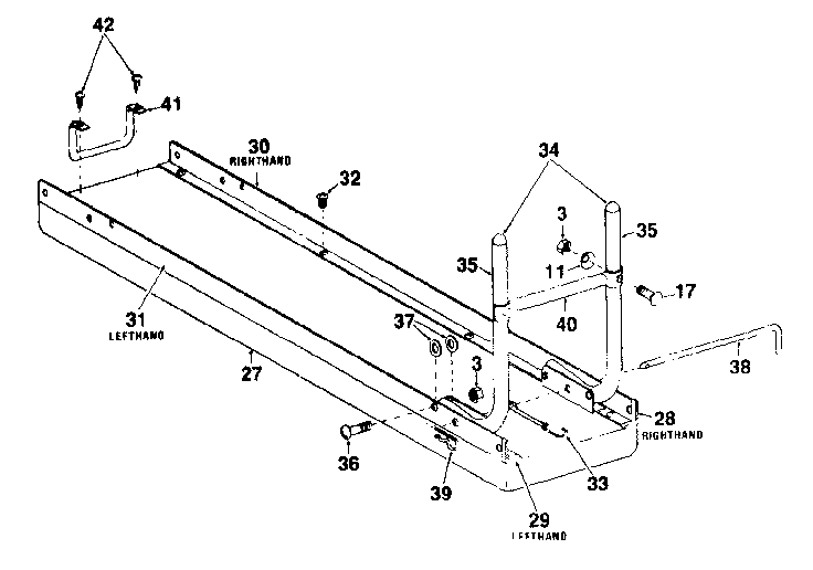 DP 3100-BENCH PRESS undercarriage diagram