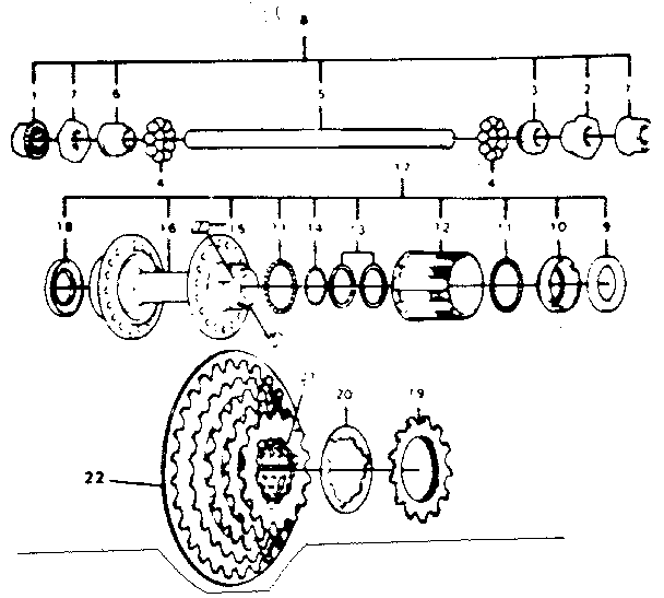 Sears 502471440 12 speed rear hub diagram