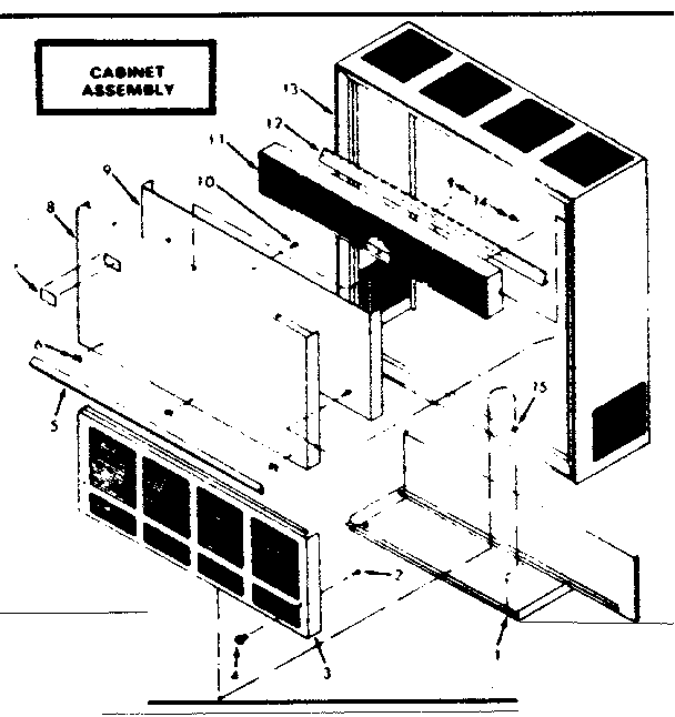Kenmore 867778030 cabinet assembly diagram