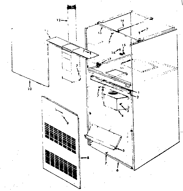 Kenmore 867764351 furnace body diagram