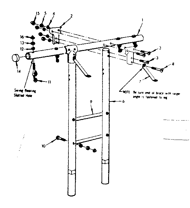 Sears 70172827-82 t frame assembly no. 101 diagram