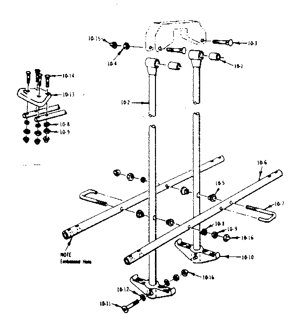 Sears 70172944-82 glideride assembly no. 101 diagram