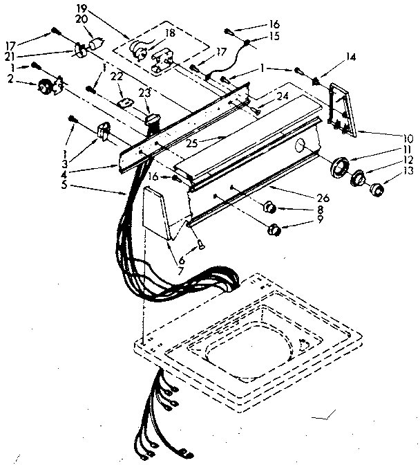 Kenmore 11082683300 console panel parts diagram