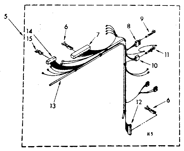 Kenmore 11082683300 wiring harness parts diagram