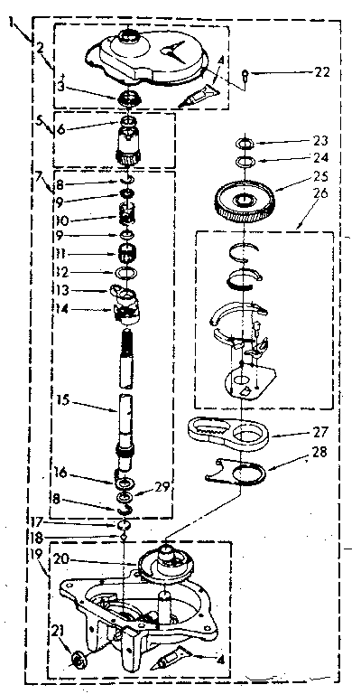 Kenmore 11082683300 gearcase parts diagram