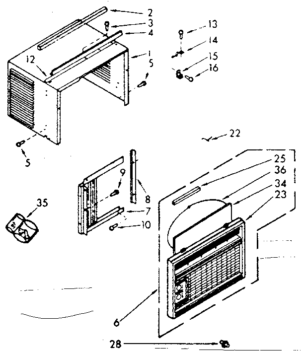Kenmore 10673111 cabinet parts diagram