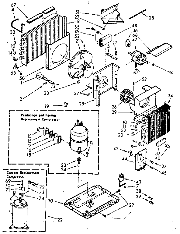 Kenmore 10673111 unit parts diagram