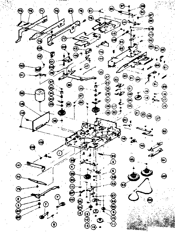 Sanyo FTV98 cabinet & chassis diagram