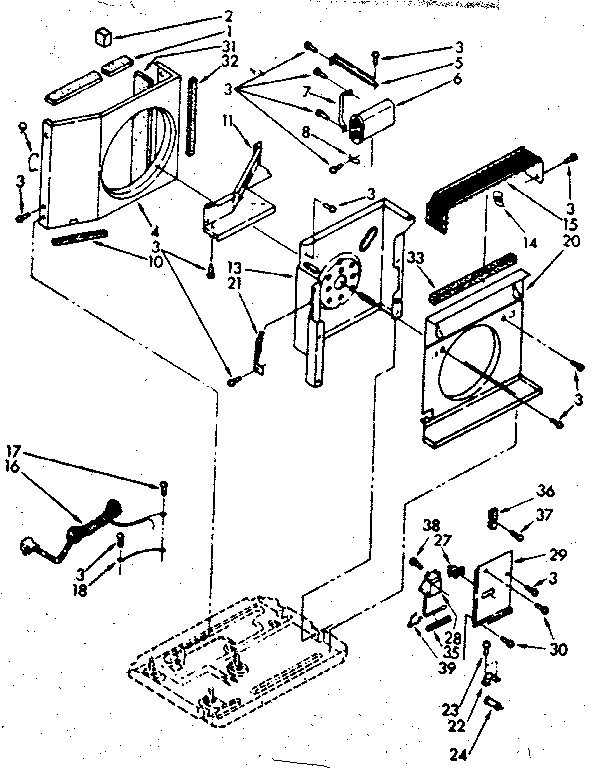 Sears 187772 air flow parts diagram