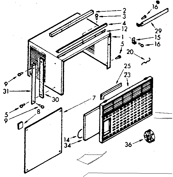 Sears 187772 cabinet parts diagram