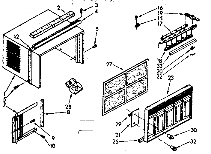 Kenmore 1068710750 cabinet parts diagram