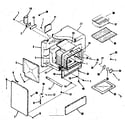 Kenmore 9117358611 oven body section diagram