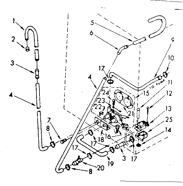 Kenmore 11083592610 water system (suds only) diagram