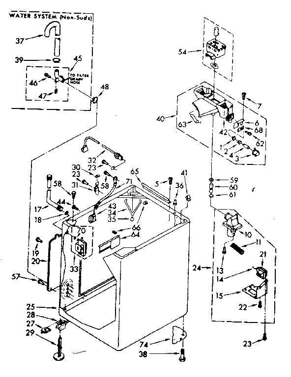Kenmore 11083592610 cabinet parts diagram