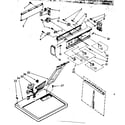 Kenmore 11086592810 top and console parts diagram