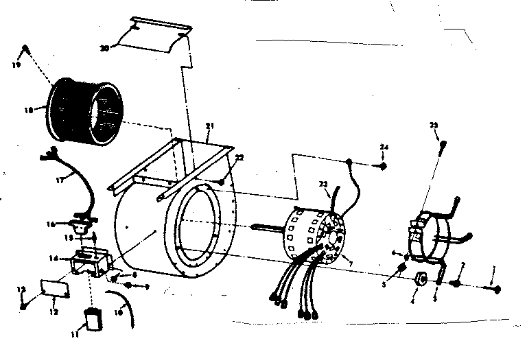 Kenmore 867762221 blower assembly diagram