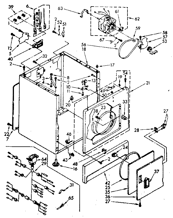 Kenmore 11076408160 cabinet parts diagram