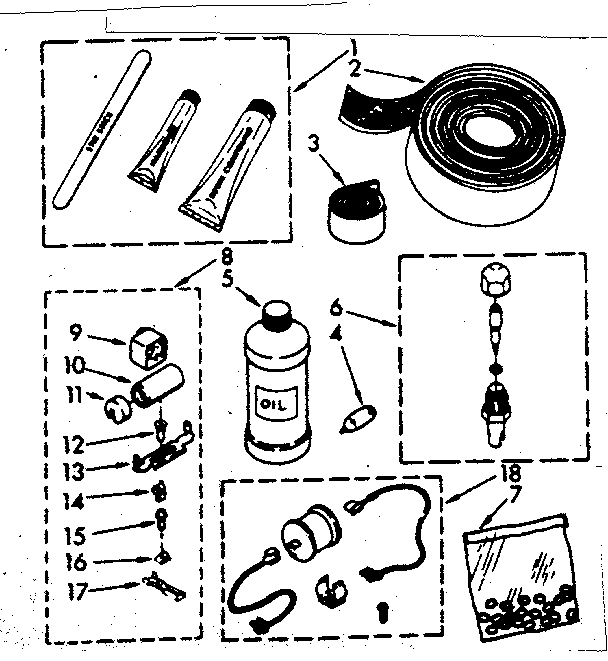 Kenmore 2538752070 optional parts diagram