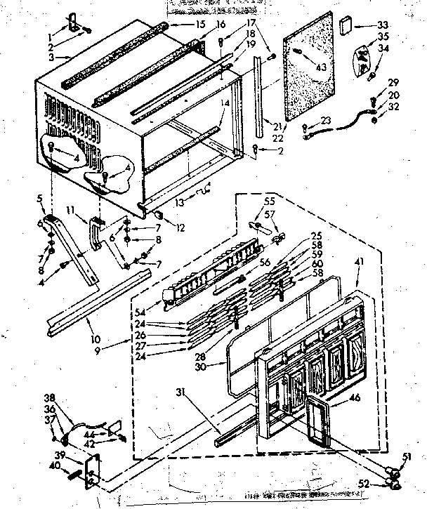 Kenmore 2538752070 cabinet parts diagram