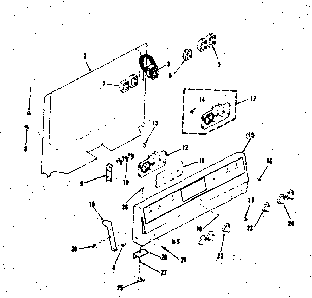 Kenmore 9116428610 backguard section diagram