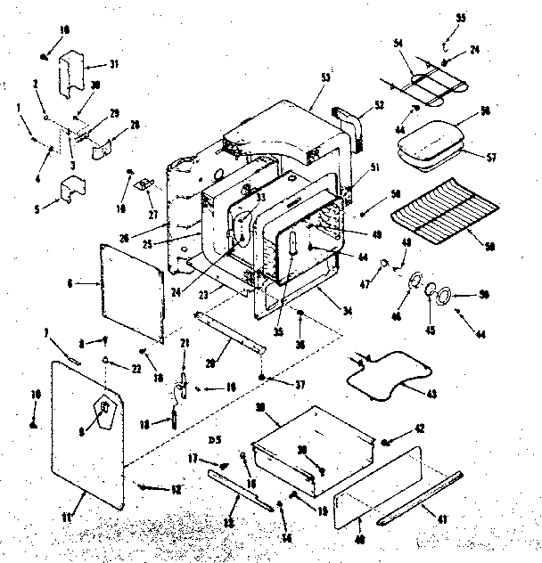 Kenmore 9116428610 body section diagram