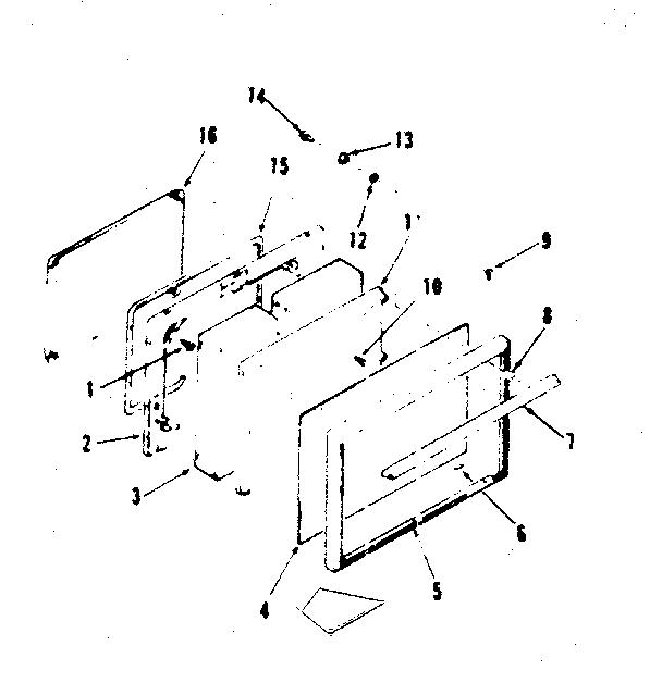 Kenmore 9116428610 door diagram