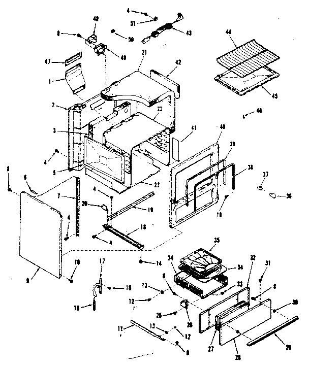 Kenmore 9117838610 lower body section diagram