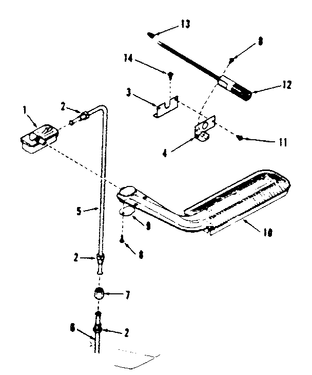 Kenmore 9117838610 upper oven burner section diagram