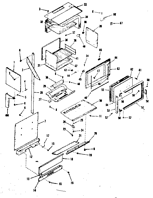 Kenmore 9117838610 upper body section diagram