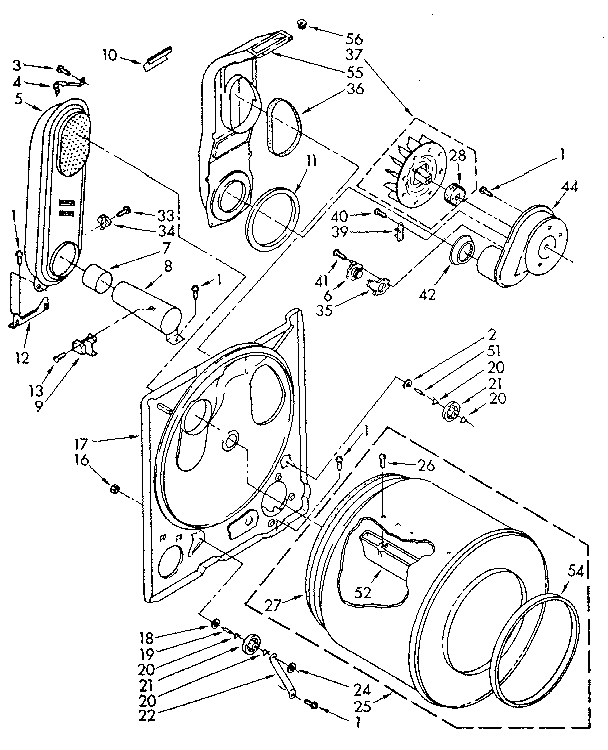 Kenmore 11087864300 bulkhead parts diagram
