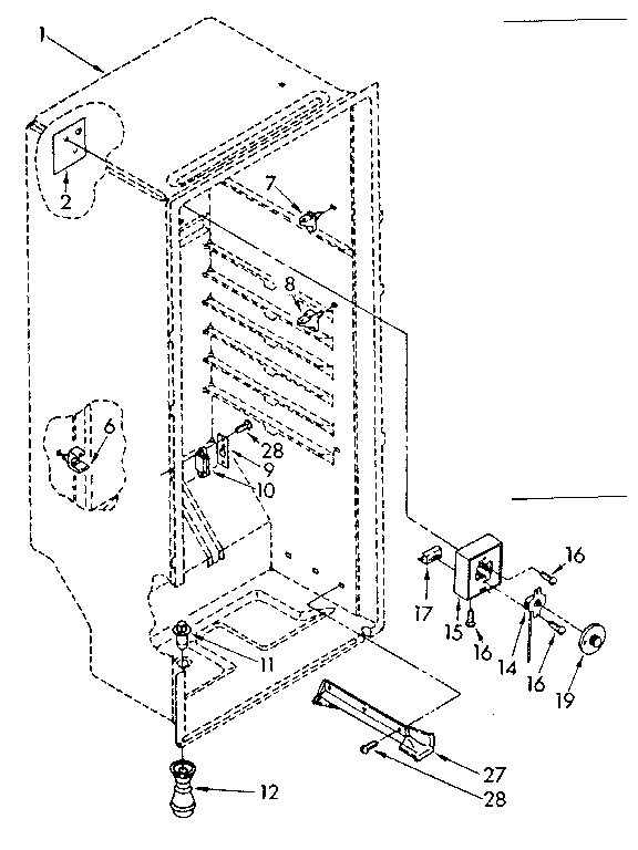 Kenmore 1068282381 liner parts diagram