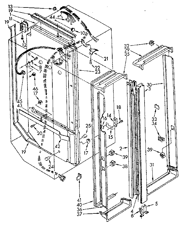 Kenmore 1068566713 breaker and partition parts diagram