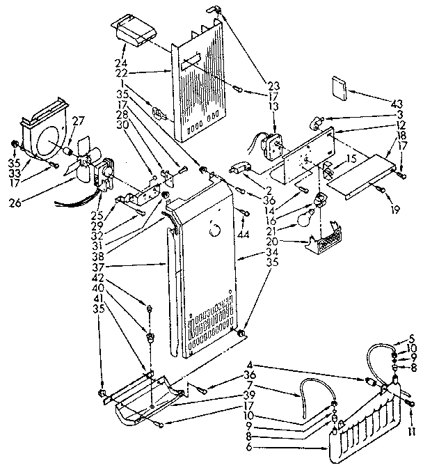 Kenmore 1068566713 air flow parts diagram