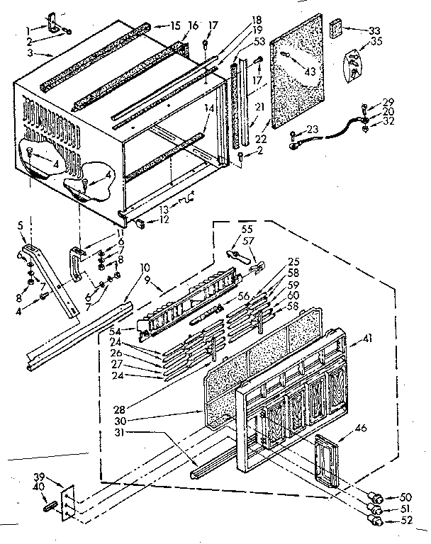 Kenmore 1067791490 cabinet parts diagram