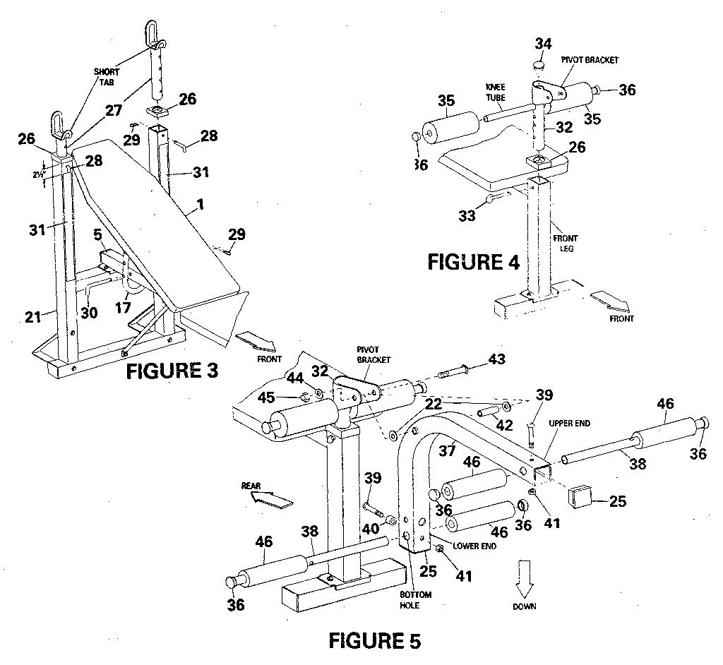 DP 11-0888 leg lift and incline assembly diagram