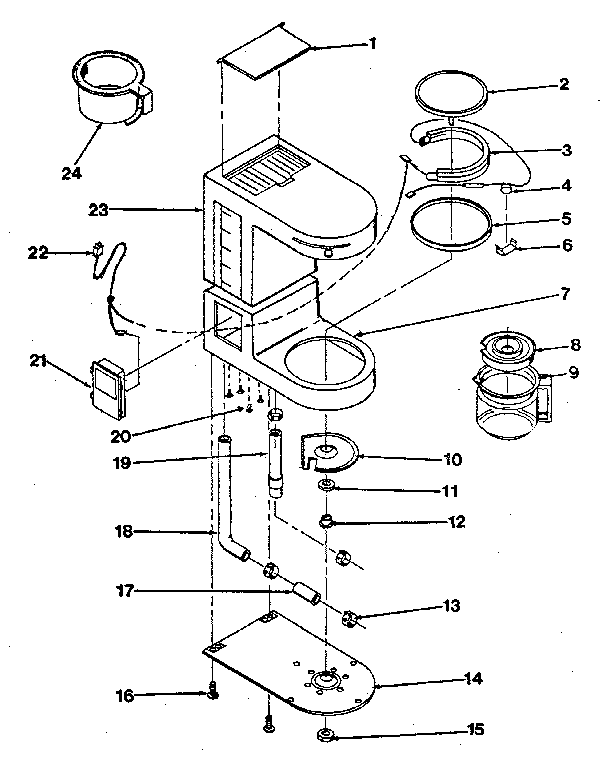 Proctor Silex A635 replacement parts diagram
