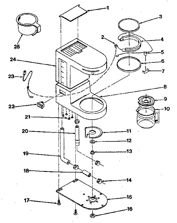 Proctor Silex A622 replacement parts diagram