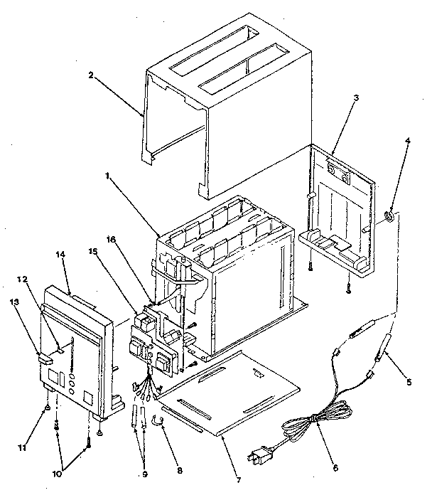 Proctor Silex T2720 replacement parts diagram