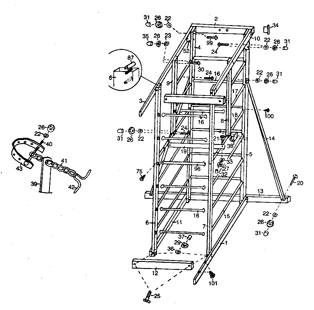 Sears 786725831 tower assembly diagram
