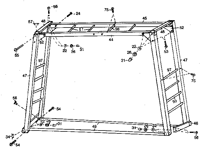 Sears 786725831 ladder assembly diagram