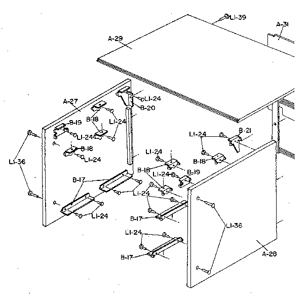 LXI 30492895650 side board assemblies diagram